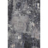 5' X 8' Charcoal And Silver Abstract Washable Area Rug With UV Protection