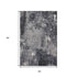 5' X 8' Charcoal And Silver Abstract Washable Area Rug With UV Protection