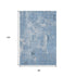 8' X 10' Denim Blue And Ivory Abstract Washable Area Rug With UV Protection