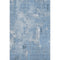 8' X 10' Denim Blue And Ivory Abstract Washable Area Rug With UV Protection