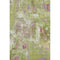 5' X 8' Lime Green Pink And Yellow Abstract Washable Area Rug With UV Protection