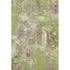 5' X 8' Lime Green Pink And Yellow Abstract Washable Area Rug With UV Protection