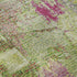 8' Lime Green Pink And Yellow Abstract Washable Round Rug With UV Protection