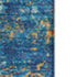 8' X 10' Navy Blue Orange And Teal Abstract Washable Area Rug With UV Protection