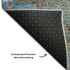 9' X 12' Navy Blue Orange And Teal Abstract Washable Area Rug With UV Protection