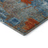 9' X 12' Navy Blue Orange And Teal Abstract Washable Area Rug With UV Protection