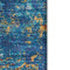 9' X 12' Navy Blue Orange And Teal Abstract Washable Area Rug With UV Protection