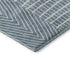 8' Denim Blue And Ivory Geometric Washable Round Rug With UV Protection