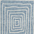 8' Denim Blue And Ivory Geometric Washable Round Rug With UV Protection