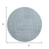 8' Denim Blue And Ivory Geometric Washable Round Rug With UV Protection