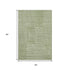 5' X 8' Green And Ivory Geometric Washable Area Rug With UV Protection