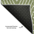 5' X 8' Green And Ivory Geometric Washable Area Rug With UV Protection