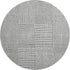 8' Gray And Ivory Geometric Washable Round Rug With UV Protection