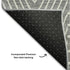 8' Gray And Ivory Geometric Washable Round Rug With UV Protection