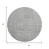 8' Gray And Ivory Geometric Washable Round Rug With UV Protection