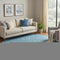 8' Teal And Ivory Geometric Washable Round Rug With UV Protection