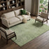 9' X 12' Artichoke Green And Beige Abstract Washable Area Rug With UV Protection