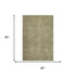 5' X 8' Green And Beige Abstract Washable Area Rug With UV Protection
