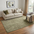 5' X 8' Green And Beige Abstract Washable Area Rug With UV Protection