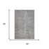 5' X 8' Gray And Silver Abstract Washable Area Rug With UV Protection