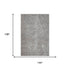 9' X 12' Gray And Silver Abstract Washable Area Rug With UV Protection