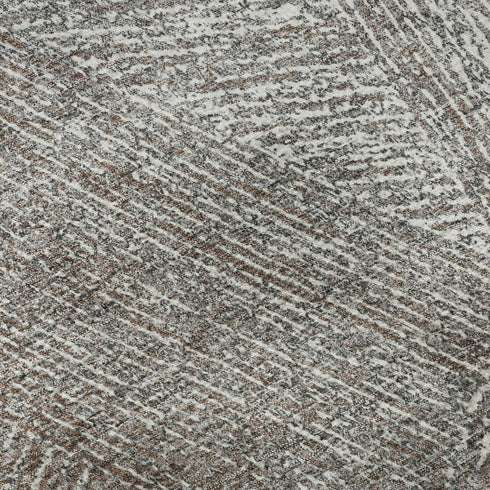 9' X 12' Gray And Silver Abstract Washable Area Rug With UV Protection