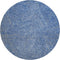 8' Navy Blue And Ivory Abstract Washable Round Rug With UV Protection