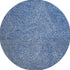 8' Navy Blue And Ivory Abstract Washable Round Rug With UV Protection