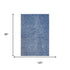 8' X 10' Navy Blue And Ivory Abstract Washable Area Rug With UV Protection
