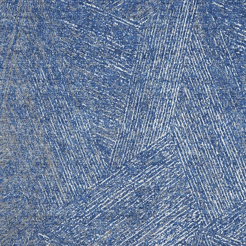 8' X 10' Navy Blue And Ivory Abstract Washable Area Rug With UV Protection