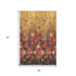 5' X 8' Gold Red And Yellow Floral Washable Area Rug With UV Protection