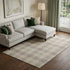 9' X 12' Beige Green And Tan Plaid Washable Area Rug With UV Protection