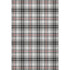 5' X 8' Black Red And Ivory Plaid Washable Area Rug With UV Protection