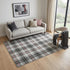 5' X 8' Black Red And Ivory Plaid Washable Area Rug With UV Protection