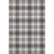 8' X 10' Black Red And Ivory Plaid Washable Area Rug With UV Protection