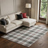 8' X 10' Black Red And Ivory Plaid Washable Area Rug With UV Protection