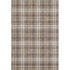 5' X 8' Brown Ivory And Gold Plaid Washable Area Rug With UV Protection