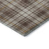 5' X 8' Brown Ivory And Gold Plaid Washable Area Rug With UV Protection