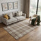 5' X 8' Brown Ivory And Gold Plaid Washable Area Rug With UV Protection