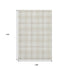 9' X 12' Ivory Brown And Beige Plaid Washable Area Rug With UV Protection