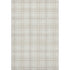 9' X 12' Ivory Brown And Beige Plaid Washable Area Rug With UV Protection