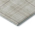 9' X 12' Ivory Brown And Beige Plaid Washable Area Rug With UV Protection