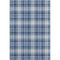 5' X 8' Navy Blue And Ivory Plaid Washable Area Rug With UV Protection