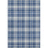 8' X 10' Navy Blue And Ivory Plaid Washable Area Rug With UV Protection
