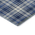 8' X 10' Navy Blue And Ivory Plaid Washable Area Rug With UV Protection