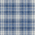 8' X 10' Navy Blue And Ivory Plaid Washable Area Rug With UV Protection