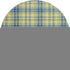 8' Yellow Ivory And Blue Plaid Washable Round Rug With UV Protection