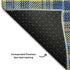 8' Yellow Ivory And Blue Plaid Washable Round Rug With UV Protection