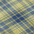 8' Yellow Ivory And Blue Plaid Washable Round Rug With UV Protection