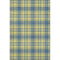 8' X 10' Yellow Ivory And Blue Plaid Washable Area Rug With UV Protection